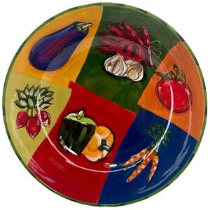Certified International Pasta Bowl Hand‎ Painted Veggies 13.25" Jennifer Clark